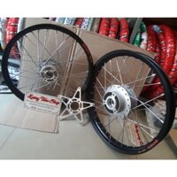 bánh căm xe raider. satria niềng nhôm Banzai 1.4/1.4 + lòngnhôm [ ĐÙM SƠN BẠC ]