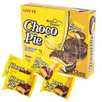 Bánh Choco pie Lotte vị Chuối hộp 336g