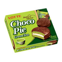 Bánh Choco Pie Trà Xanh Lotte Hàn Quốc 336gr – Hộp