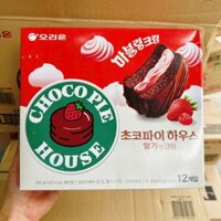 Bánh Chocopie House Nhân Dâu/ Kem Socola Hàn Quốc Hộp 12 Cái 408gr