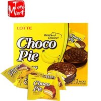 Bánh Chocopie Lotte Hàn Quốc vị chuối (12 cái)