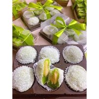 Bánh cốm Mochi, bánh xu xuê cốm, chả cốm, xôi cốm, xúc xích cốm