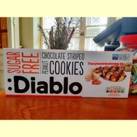 BÁNH COOKIES MỀM KHÔNG ĐƯỜNG ĐẬU PHỘNG VÀ SỐT SÔCÔLA DIABLO HỘP 150G bánh tiểu đường