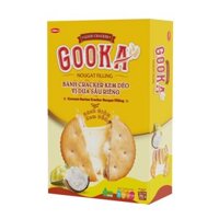 BÁNH CRACKER KEM DẺO VỊ DỪA - SẦU RIÊNG GOOKA NOUGAT FILLING BIBICA 360G