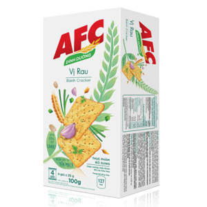 Bánh cracker vị rau AFC Dinh dưỡng hộp 100g