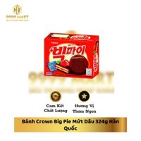 Bánh Crown Big Pie Mứt Dâu 324g Hàn Quốc