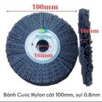 Bánh cước Sợi Nylon Cát Đánh Gỗ, Chổi Cước Chà Gỗ, Chổi Quật Gỗ Sợi 0.8mm, 100mm x 16mm x 10mm