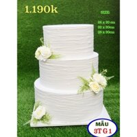 bánh cứoi 3 tầng gân, bánh kem 3 tầng siêu đẹp 3t-g1