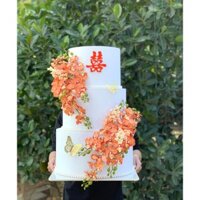 Bánh cưới 3 tầng mô hình, bánh cưới giả cực đẹp