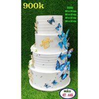 bánh cứoi 4 tầng gân, bánh kem hiện đại 4t-v1