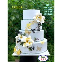 Bánh cưới giả cao cấp , bánh 4 tầng hoa lan , 4T V7