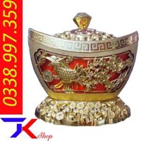 Bánh Đậu Xanh HỮU BÌNH Đĩnh Vàng Phúc Lộc Hộp 450g
