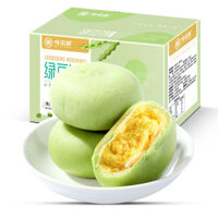 Bánh đậu xanh Wei Zi Yuan hộp hương vị gốc, bánh đậu xanh da băng, hương vị matcha, bánh ăn sáng, đồ ăn nhẹ giải trí