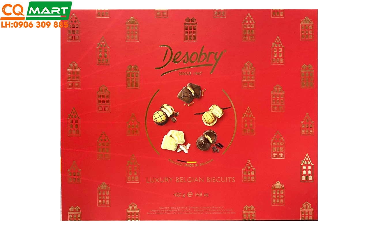 Bánh Desobry Luxury Belgian Biscuitier hộp thiếc 420g