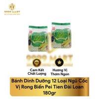 Bánh Dinh Dưỡng 12 Loại Ngũ Cốc Vị Rong Biển Pei Tien Đài Loan 180gr