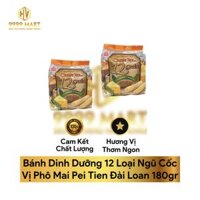 Bánh Dinh Dưỡng 12 Loại Ngũ Cốc Vị Phô Mai Pei Tien Đài Loan 180gr