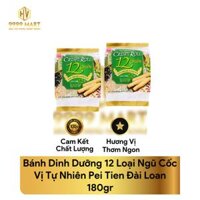 Bánh Dinh Dưỡng 12 Loại Ngũ Cốc Vị Tự Nhiên Pei Tien Đài Loan 180gr