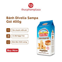 Bánh Divella Ladyfingers SAVOIARDI Sampa - Gói 400g - Hương Vị Truyền Thống Ý