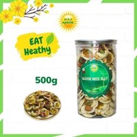 Bánh đồng tiền Mix hạt dinh dưỡng (đế bánh, hạt điều, hạnh nhân, nho, bí xanh, mè rang) 400r - Hạt khoẻ