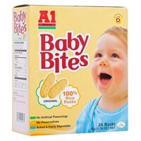 Bánh gạo ăn dặm A1 Baby Bites vị truyền thống hộp 50g (từ 6 tháng)