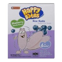 Bánh gạo ăn dặm Happy Bites vị việt quất 50g (6M+)