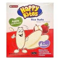Bánh gạo ăn dặm Happy Bites vị táo hộp 50g (từ 6 tháng)