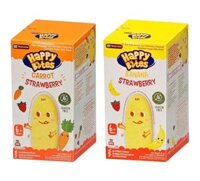 Bánh gạo ăn dặm Happy Bites Chuối và Dâu / Cà rốt và Dâu 21g