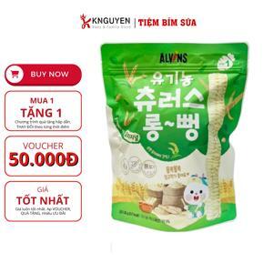 Bánh gạo ăn dặm hữu cơ Alvins 30g
