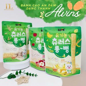 Bánh gạo ăn dặm hữu cơ Alvins 30g