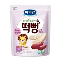 Bánh gạo ăn dặm hữu cơ Ildong Hàn Quốc AYIYUM vị Khoai lang tím dành cho bé từ 5M+