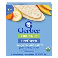 Bánh gạo hữu cơ Gerber Organic vị xoài chuối cà rốt *giao ngẫu nhiên*