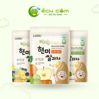 Bánh gạo lứt hữu cơ Lusol hình que vị bí đỏ, súp lơ