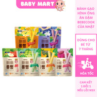 Bánh gạo lứt hữu cơ thanh dài Bebecook, bánh gạo lức ăn dặm cho bé Hàn Quốc, Step 1 từ 6 tháng, Baby Mart