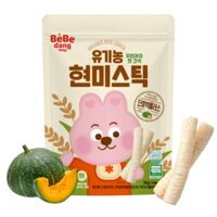 Bánh gạo lứt hữu cơ thanh ngắn Bebedang vị bí ngô ngọt phô mai (từ 6 tháng)