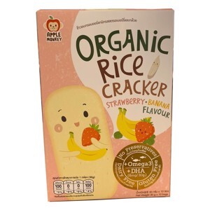 Bánh gạo organic Apple Monkey bổ sung Omega 3 & DHA