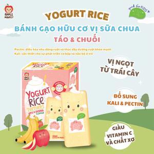 Bánh gạo organic Apple Monkey bổ sung Omega 3 & DHA