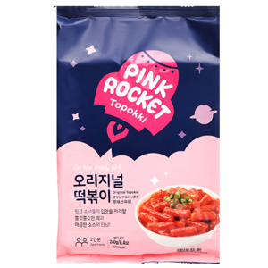 Bánh gạo Pink Rocket Topokki - Gói 240g