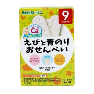 Bánh gạo vị tôm và rong biển xanh Beanstalk Nhật, 20g