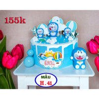 bánh gato mô hình doraemon xanh , trưng bày , đạo cụ chụp ảnh , tiệm bánh