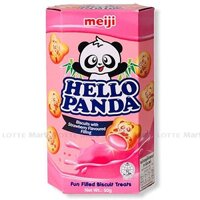 Bánh Gấu Nhân Kem Dâu Meiji Hello Panda Hộp 43G