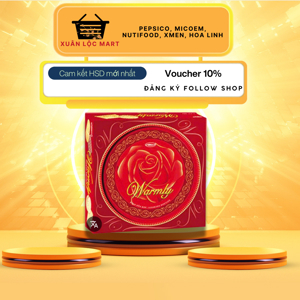Bánh hỗn hợp hộp thiếc Warmly Hoa Hồng Đỏ 350g