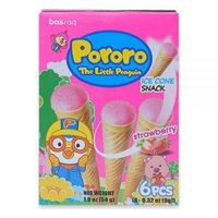 Bánh kem ốc quế Pororo vị dâu 54gr