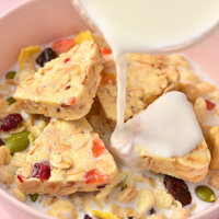 Bánh kem, phô mai, yến mạch, phô mai, bánh kẹp, hạt tam giác, đồ ăn vặt, chất xơ, canxi cao, 1 thùng 60 gói