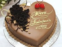 Bánh kem phủ socola - Valentine's Day EBK05