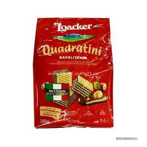 Bánh kem xốp Loacker Quadratini Kem hạt dẻ 250g