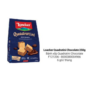 Bánh kem xốp Loacker Quadratini Chocolate 250g