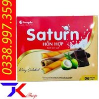Bánh kẹo Quế hỗn hợp Saturn tràng An hộp vuông 330g