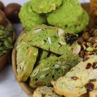 Bánh kẹo Tết - Bánh Cookies  Matcha - Hạnh Nhân