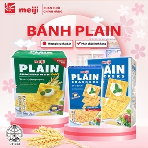 Bánh lạt Meiji Plain Crackers 104g - dành cho người ăn kiêng