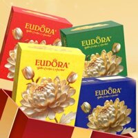 Bánh Lễ Eudora Hoa Cúc Khay 12 Hộp Giấy 56g Màu Đỏ Vàng Xanh